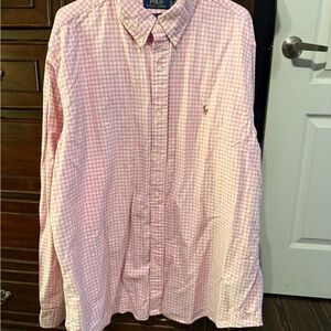 Ralph Lauren Pink Gingham Button-Down Shirt